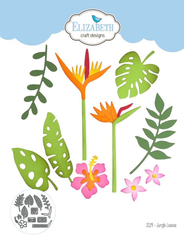 Jungle leaves Die Set by Elizabeth Craft Designs - Craftywaftyshop