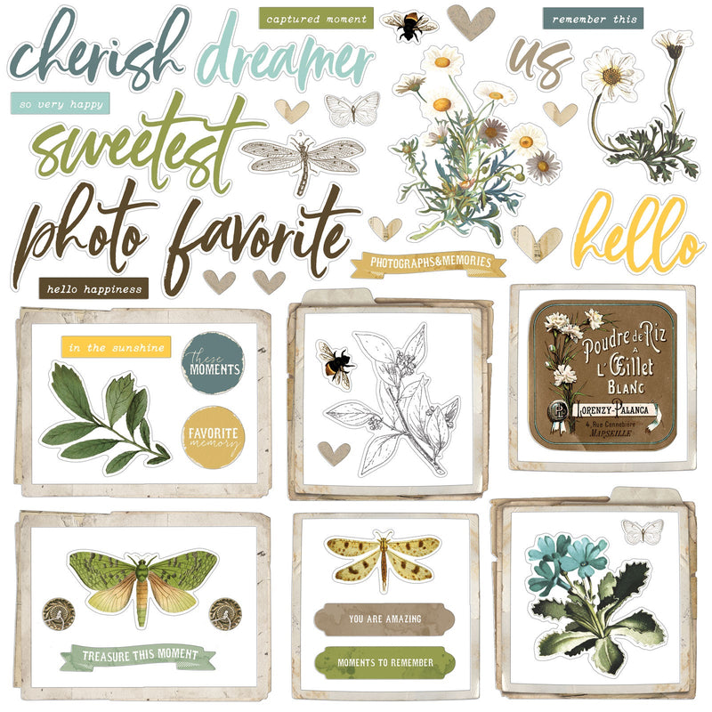 Krafty Garden Collection Bundle With 12 x 12 Chipboard by 49 and Market - Craftywaftyshop