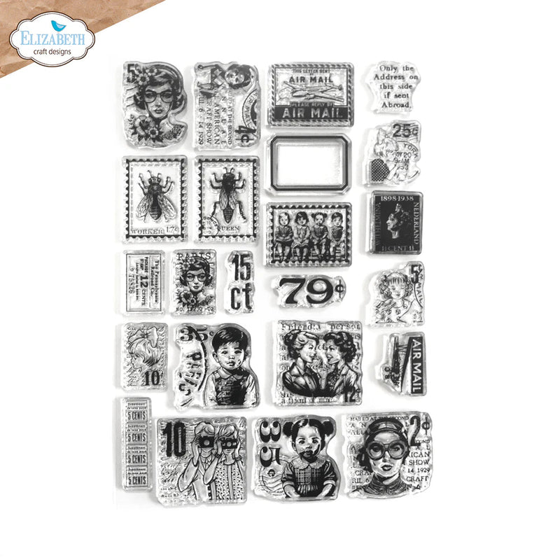 La Dolce Vita Postage Stamps 1 Planner Essentials by Elizabeth Craft Designs - Craftywaftyshop