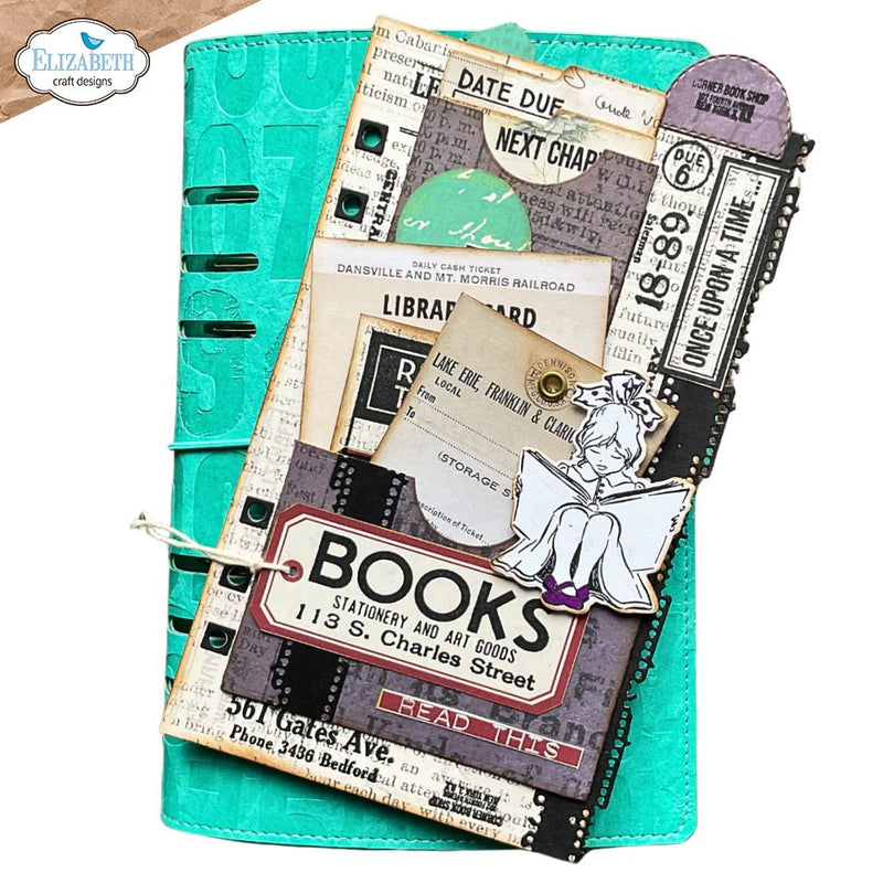 La Dolce Vita The Bookstore Stamp and Die Set Planner Essentials by Elizabeth Craft Designs - Craftywaftyshop