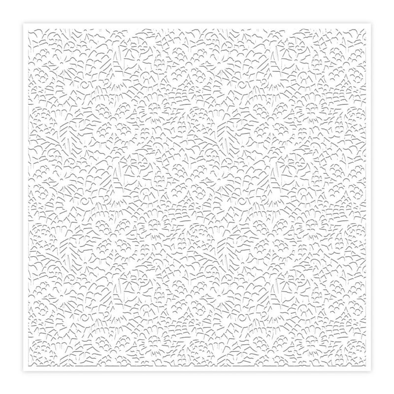 Lace Background 8x8 Embossing Folder by Chloes Creative Cards - Craftywaftyshop