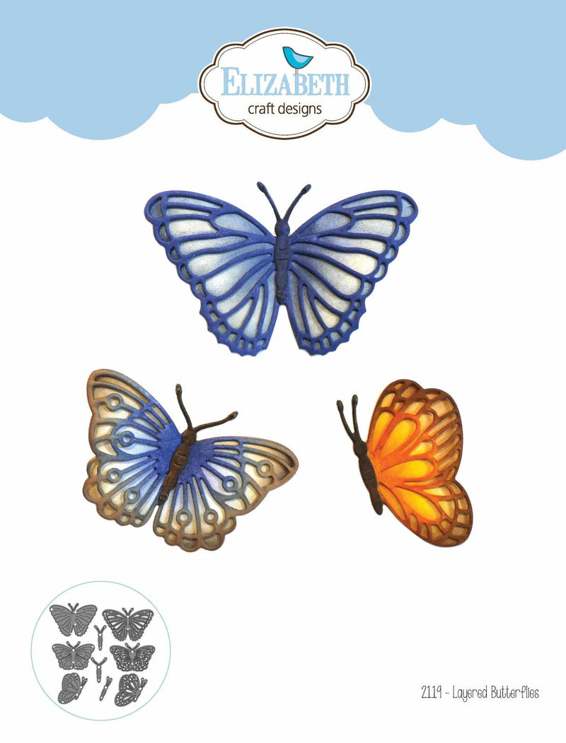 Layered Butterflies Die Set by Elizabeth Craft Designs - Craftywaftyshop