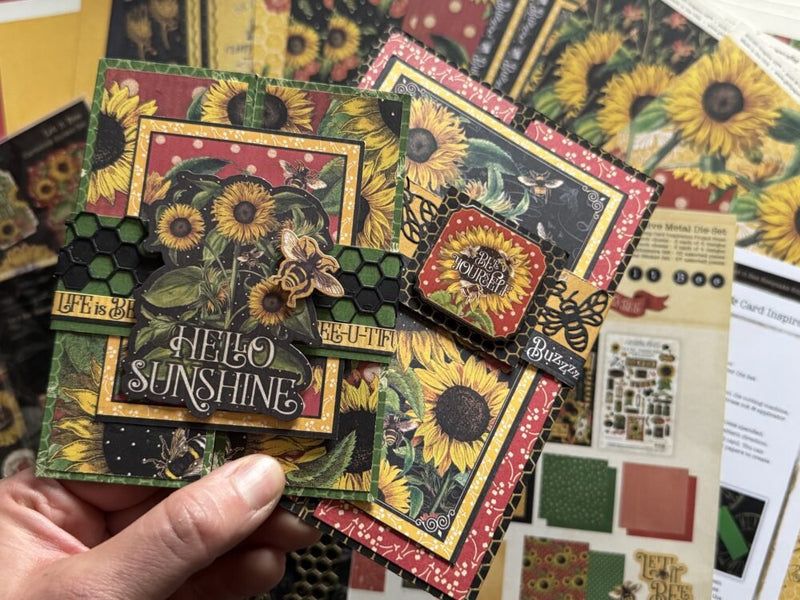 Let it Bee Keepsake Kit with Exclusive Metal Die - Set & Card Inspiration by Graphic 45 - Craftywaftyshop