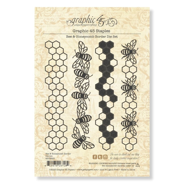 Let it Bee Keepsake Kit with Exclusive Metal Die - Set & Card Inspiration by Graphic 45 - Craftywaftyshop
