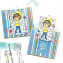 Little Dudes - Cool - Clear Stamp by Polka Doodles - Craftywaftyshop