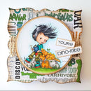 Little Dudes Dinosaurs Clear Stamp by Polkadoodles - Craftywaftyshop