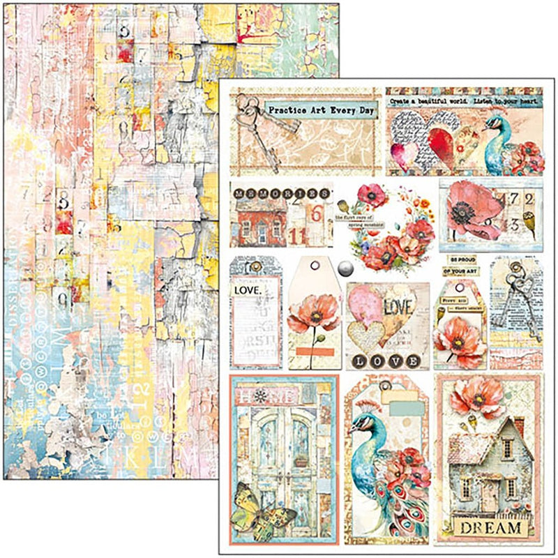 Majestic Dream Creative Pad Ephemera A4 9 Sheets by Ciao Bella - Craftywaftyshop