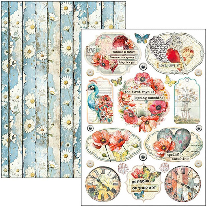 Majestic Dream Creative Pad Ephemera A4 9 Sheets by Ciao Bella - Craftywaftyshop