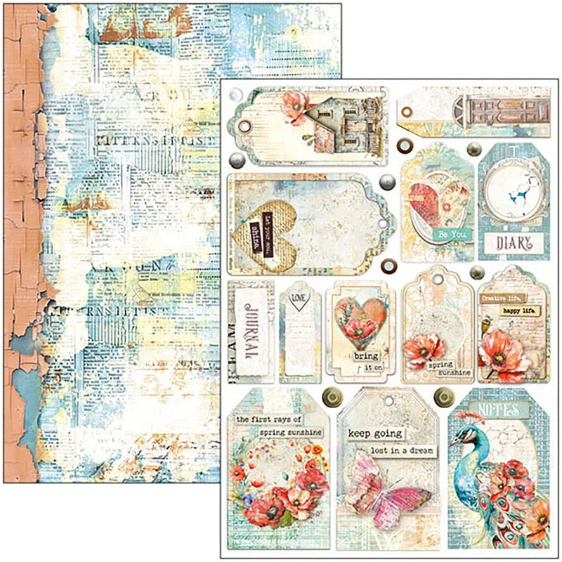 Majestic Dream Creative Pad Ephemera A4 9 Sheets by Ciao Bella - Craftywaftyshop