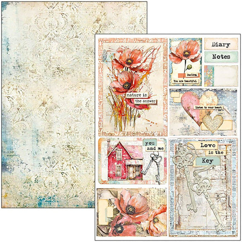 Majestic Dream Creative Pad Ephemera A4 9 Sheets by Ciao Bella - Craftywaftyshop