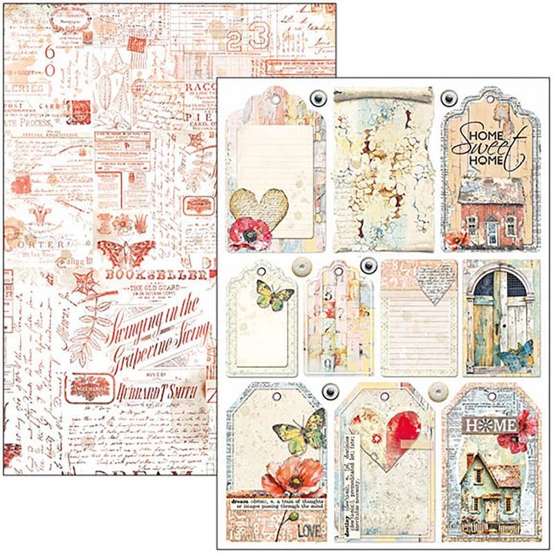 Majestic Dream Creative Pad Ephemera A4 9 Sheets by Ciao Bella - Craftywaftyshop