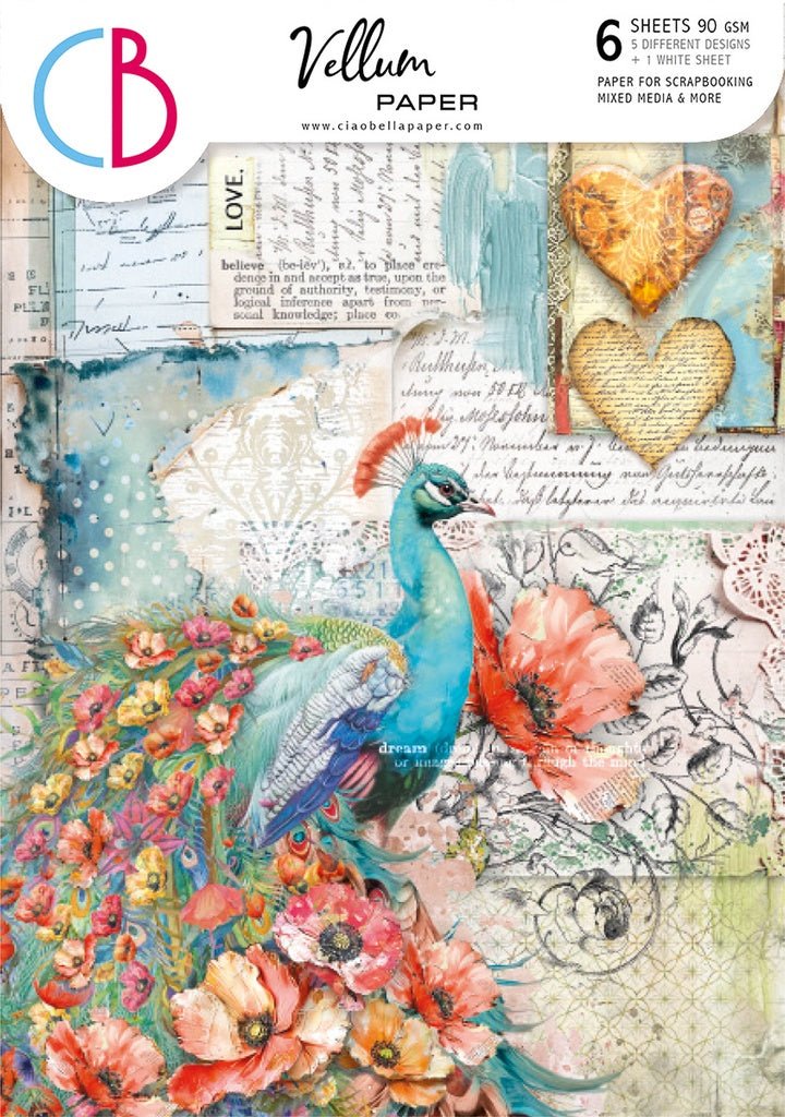 Pattern A4 Majestic Dream Vellum Paper Patterns A4 6 Sheets by Ciao Bella