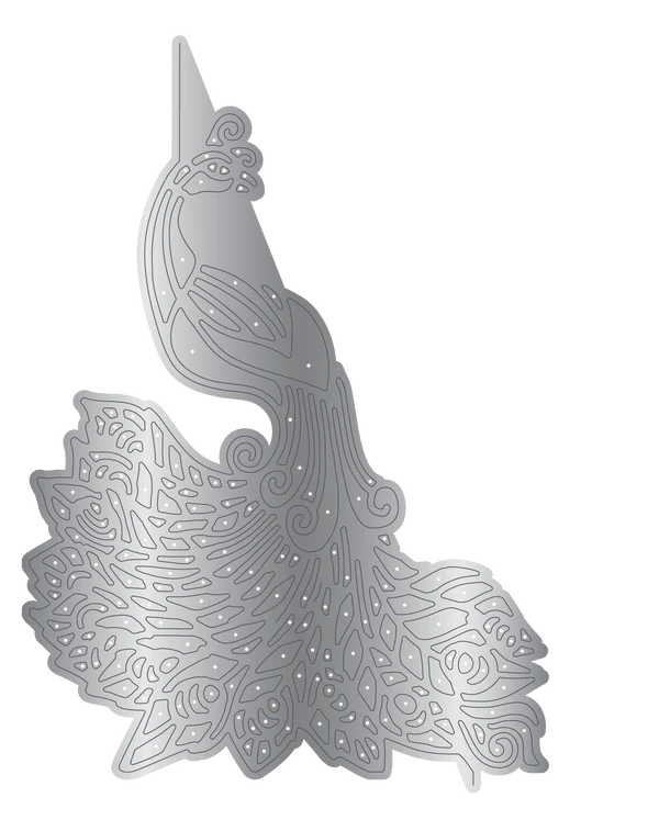 Metal Die Edgeable Elegant Peacock by Crafters Companion - Craftywaftyshop