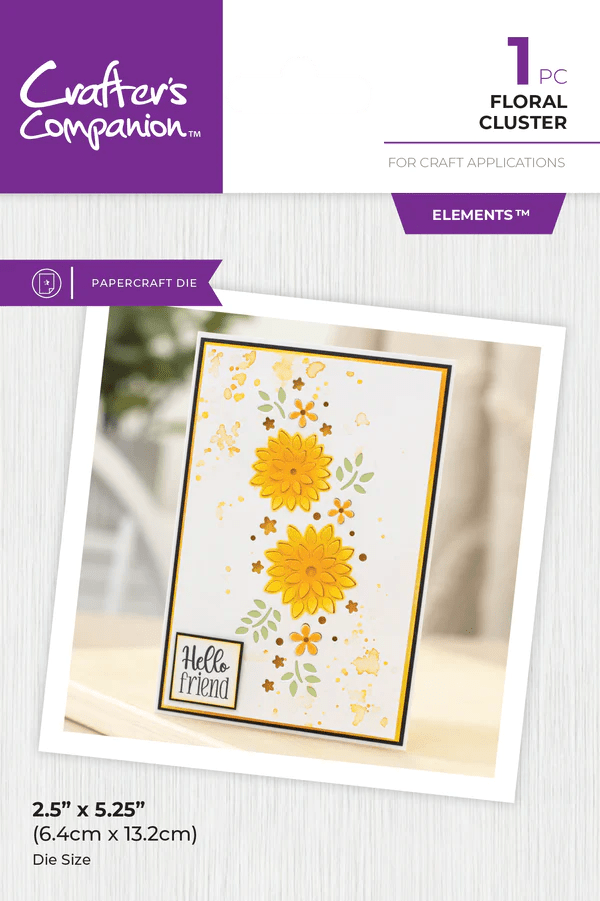 Metal Dies Elements Floral Cluster by Crafters Companion - Craftywaftyshop