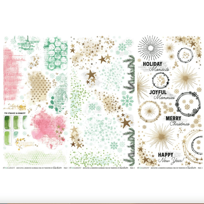 Mistletoe & Memories Blendable Rub - On Transfer Set by 49 and Market - Craftywaftyshop