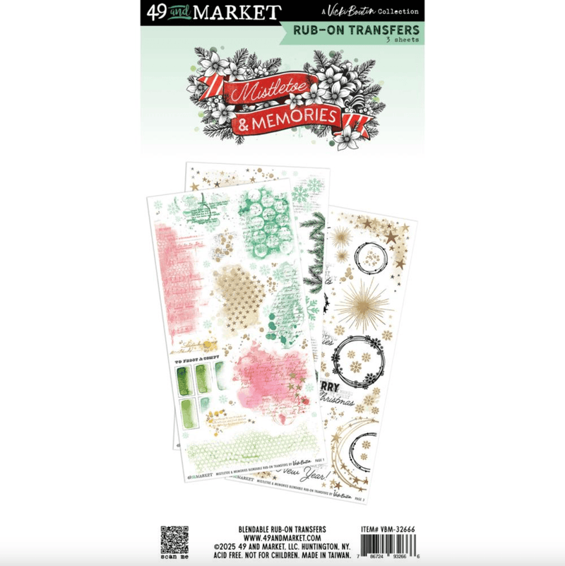 Mistletoe & Memories Blendable Rub - On Transfer Set by 49 and Market - Craftywaftyshop