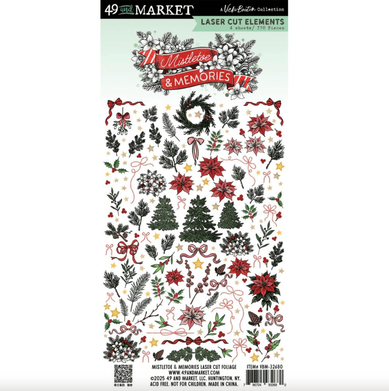 Mistletoe & Memories Laser Cut Out Foliage Elements by 49 and Market - Craftywaftyshop