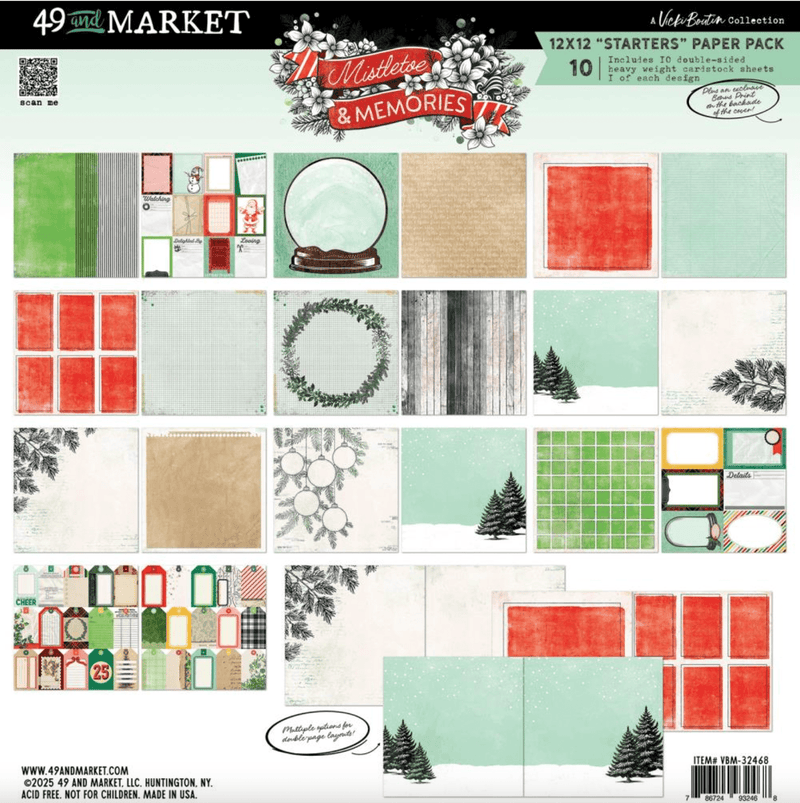 Mistletoe & Memories Starter Paper Pack by 49 and Market - Craftywaftyshop