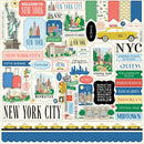 New York City Cardstock Stickers 12"X12" Sheet by Carta Bella - Craftywaftyshop