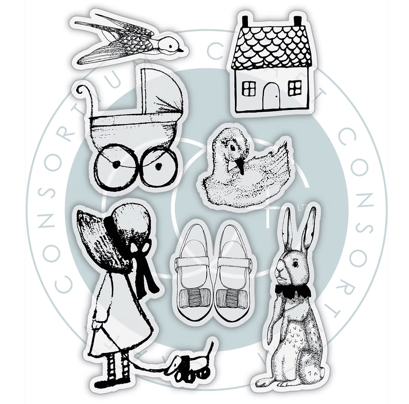 Nostalgia - Clear Photopolymer Stamp Set by Lisa Dolson - Craft Consortium - Craftywaftyshop