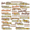 Nostalgic Memories 33 Pieces Chipboard Words by 49 and Market - Craftywaftyshop