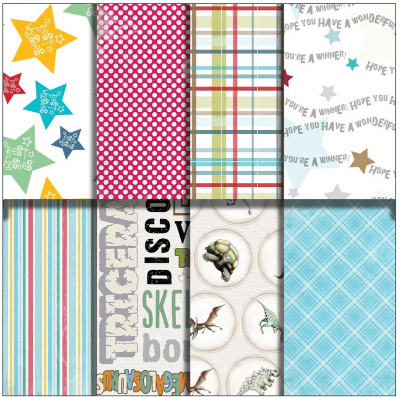 Oh Boy! Paper Pack 6 x 6" By Polkadoodles - Craftywaftyshop