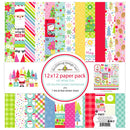 Oh What Fun Double - Sided Paper Pack 12"X12" by Doodlebug - Craftywaftyshop