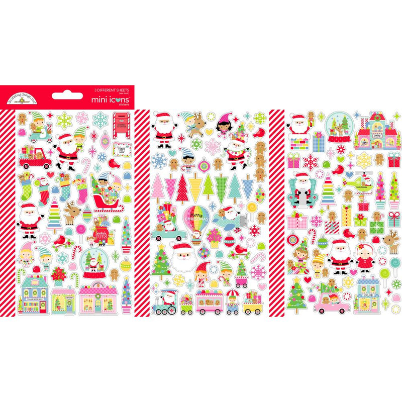 Oh What Fun Festive Mini Icon Stickers by Doodlebug Design - Craftywaftyshop