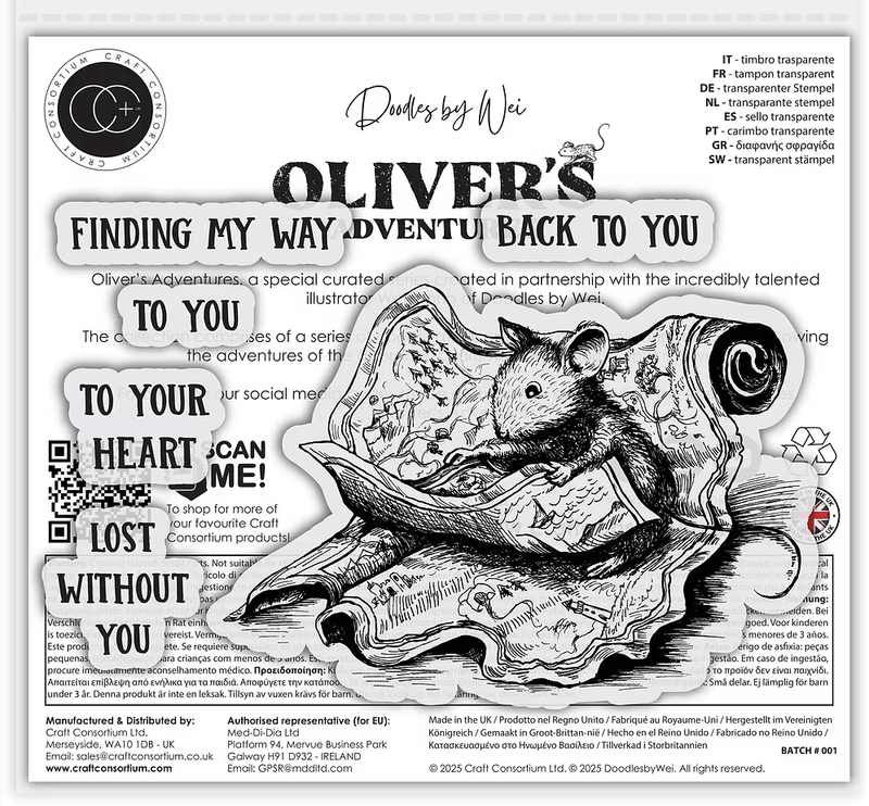 Oliver's Adventures Lost Clear Stamp Set by Wei & Craft Consortium - Craftywaftyshop
