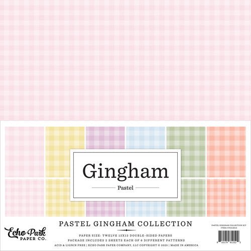 Pastel Gingham Collection Kit by Echo Park - Craftywaftyshop