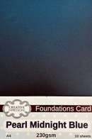 Pearl Midnight Blue Foundations Card 230gsm A4 10 Sheets by Creative Expressions - Craftywaftyshop