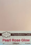 Pearl Rose Glow Foundations Card 230gsm A4 10 Sheets by Creative Expressions - Craftywaftyshop