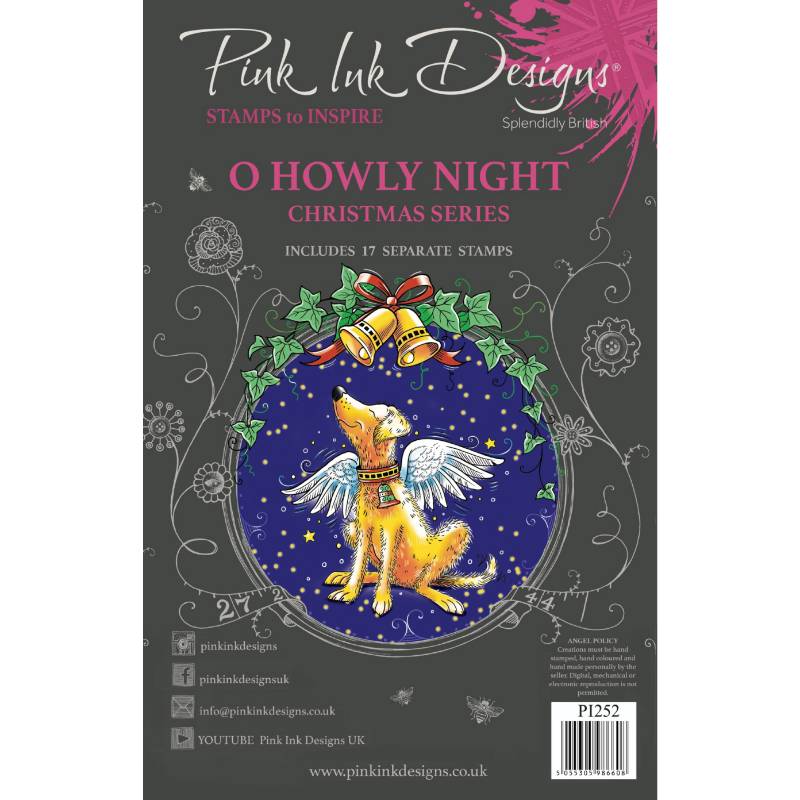 Pink Ink Designs O Howly Night 6 in x 8 in Clear Stamp Set - Craftywaftyshop