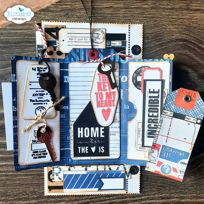 Pocket Page Fillers 1 - Full Size Postage Stamps Die Set by Elizabeth Craft Designs - Craftywaftyshop
