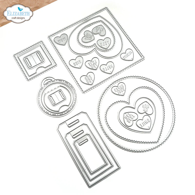 Pocket Page Fillers 2 - Full Size Postage Stamps Die Set by Elizabeth Craft Designs - Craftywaftyshop