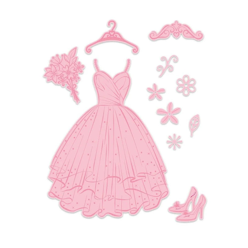 Princess Dress Die & Stamp Set by Chloes Creative Cards - Craftywaftyshop