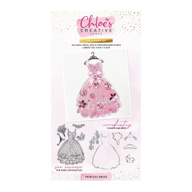 Princess Dress Die & Stamp Set by Chloes Creative Cards - Craftywaftyshop