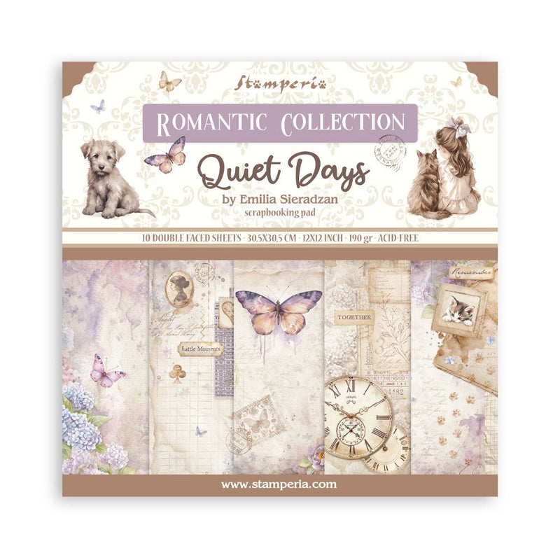 Quiet Days 12"x12" Double Sided Sheets by Stamperia - Craftywaftyshop