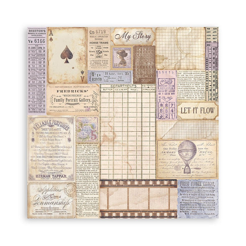 Quiet Days - 8"x8" Single Faced Scrapbooking Pad by Stamperia - Craftywaftyshop