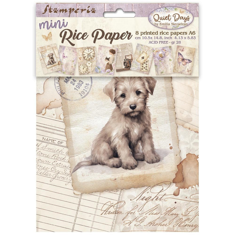 Quiet Days Mini A6 Rice Paper Pad - Craftywaftyshop