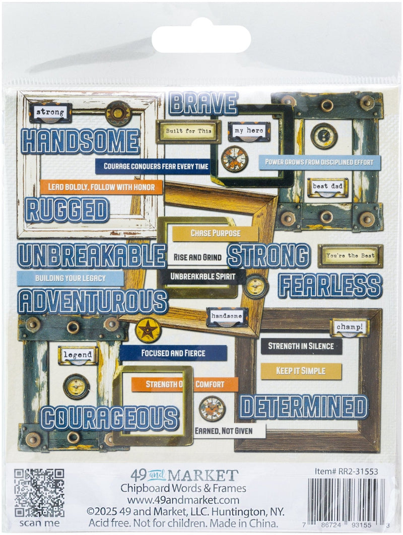 Rust & Revs 2.0 Chipboard Set by 49 and Market - Craftywaftyshop