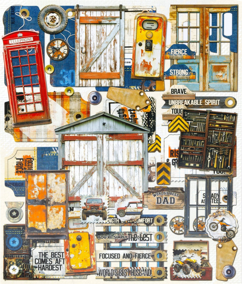 Rust & Revs 2.0 Die - cut Elements by 49 and Market - Craftywaftyshop