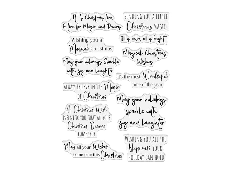 Sara Signature A Christmas Dream Clear Acrylic Stamps - Christmas Magic - Craftywaftyshop