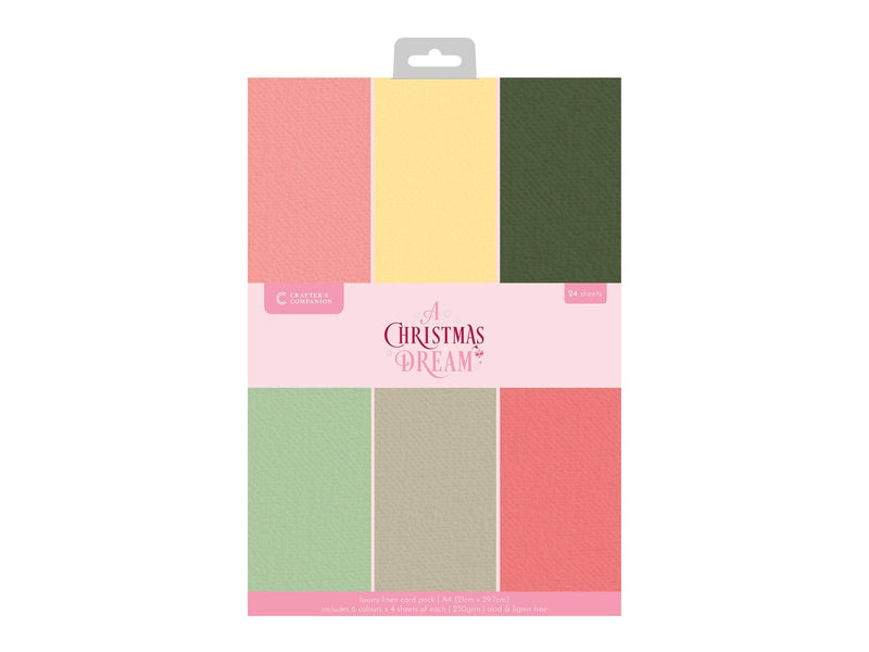 Sara Signature A Christmas Dream Luxury Linen Card - A4 - Craftywaftyshop