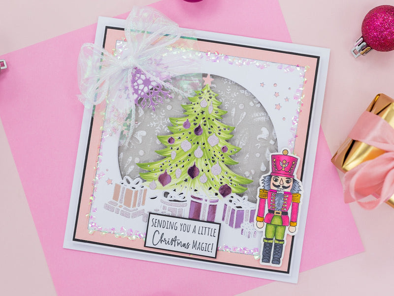 Sara Signature A Christmas Dream Luxury Linen Card - A4 - Craftywaftyshop