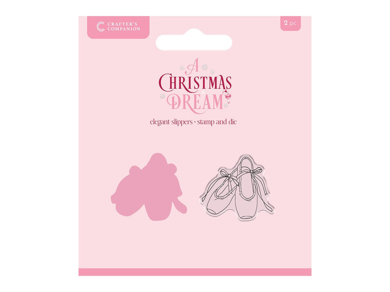 Sara Signature A Christmas Dream Stamp and Die - Elegant Slippers - Craftywaftyshop