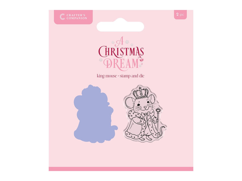 Sara Signature A Christmas Dream Stamp and Die - King Mouse - Craftywaftyshop