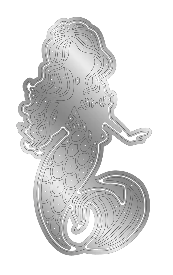 Sara Signature Enchanted Ocean Metal Die Majestic Mermaid - Craftywaftyshop