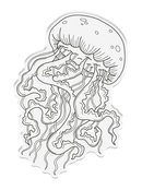 Sara Signature Enchanted Ocean Stamp and Die Joyful Jellyfish - Craftywaftyshop