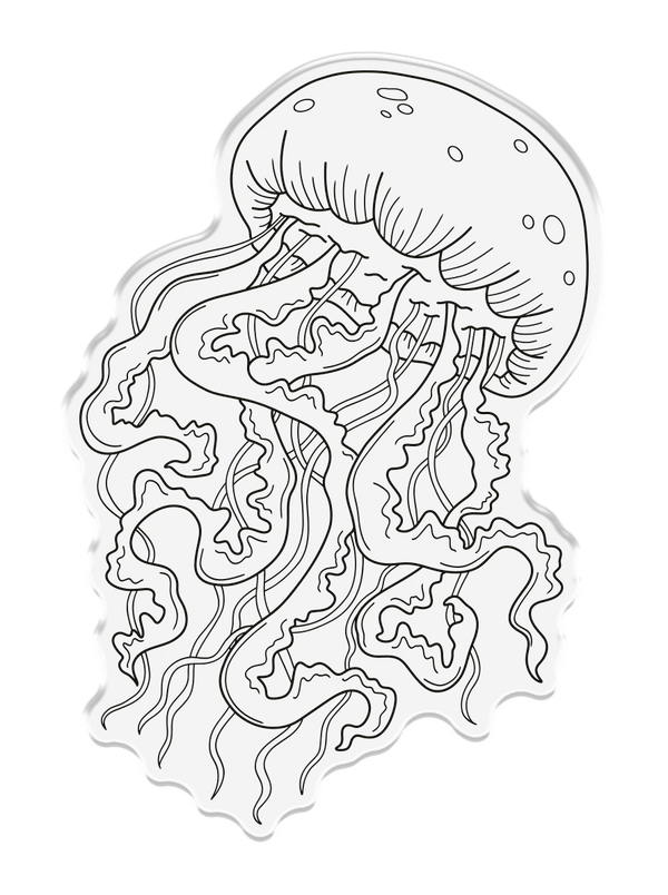 Sara Signature Enchanted Ocean Stamp and Die Joyful Jellyfish - Craftywaftyshop